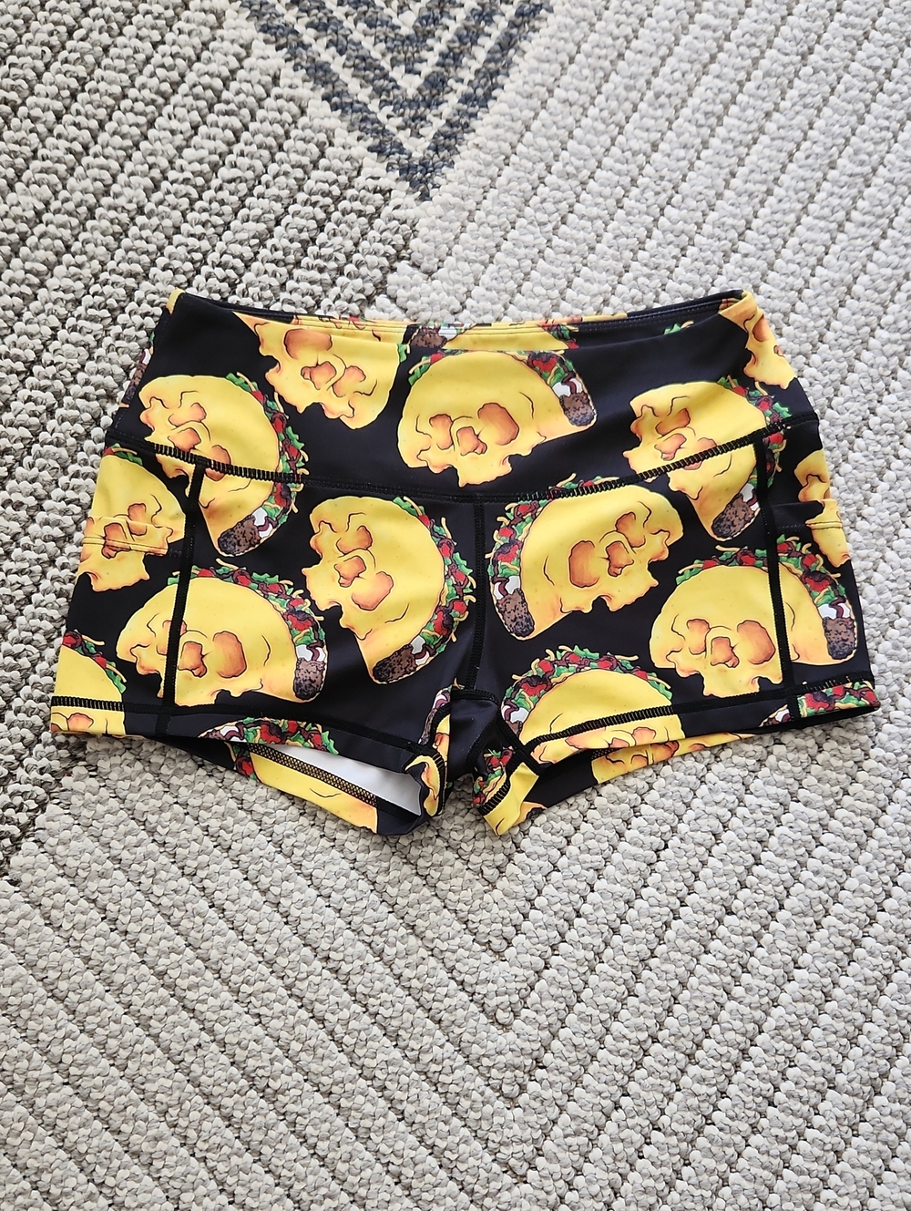 Feed Me Fight Me Taco Skull Shorts